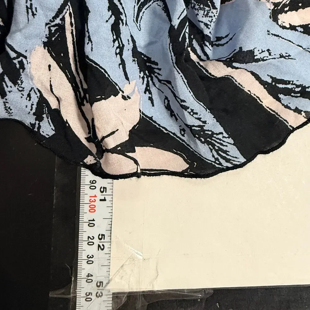 Free People Intimately Heat Wave Printed Maxi Dress L Smock Tropical Blue *flaw